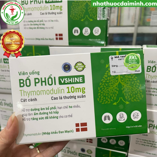 Bổ Phổi VShine Thymomodulin Hộp 30 Viên - Bổ Phổi, Giảm Ho, Tăng Sức Đề Kháng - Hình ảnh 2