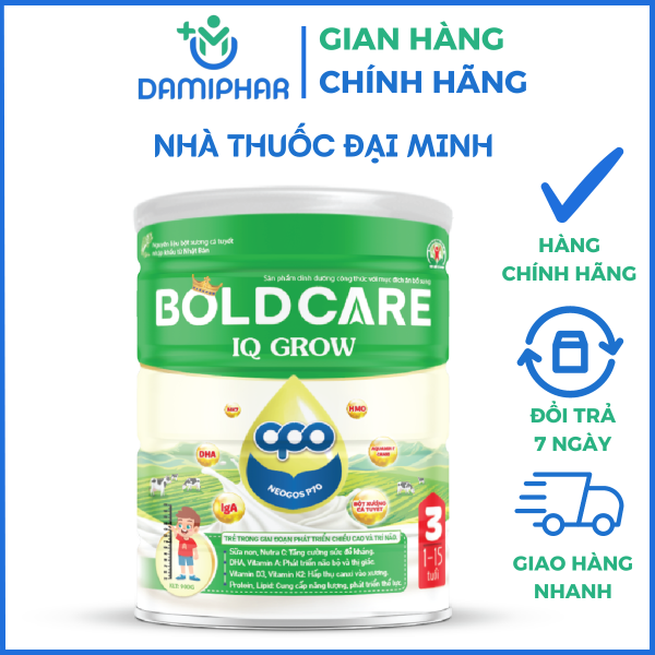 Sữa Dinh Dưỡng Bold Care IQ Grow 900g - Hỗ Trợ Phát Triển Chiều Cao Và Trí Não Cho Trẻ