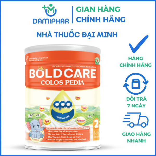 Sữa Dinh Dưỡng Bold Care Colos Pedia 2 900g - Dành Cho Trẻ Biếng Ăn, Chậm Lớn, Trẻ Suy Dinh Dưỡng