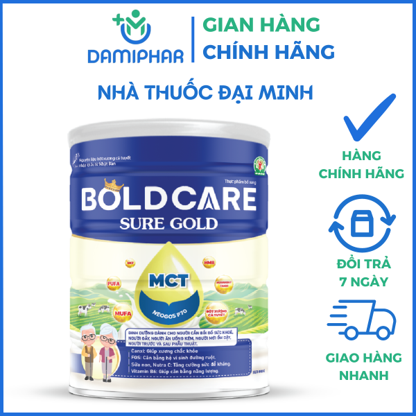 Sữa Bold Care Sure Gold 900g - Tăng Cường Miễn Dịch, Nâng Tầm Sức Khỏe