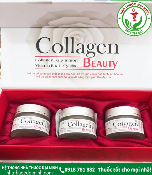 VIÊN UỐNG Collagen Beauty Hộp 3 Lọ - TRẮNG DA CHỐNG LÃO HÓA - Hộp 3 lọ x 15 viên - Hình ảnh 3