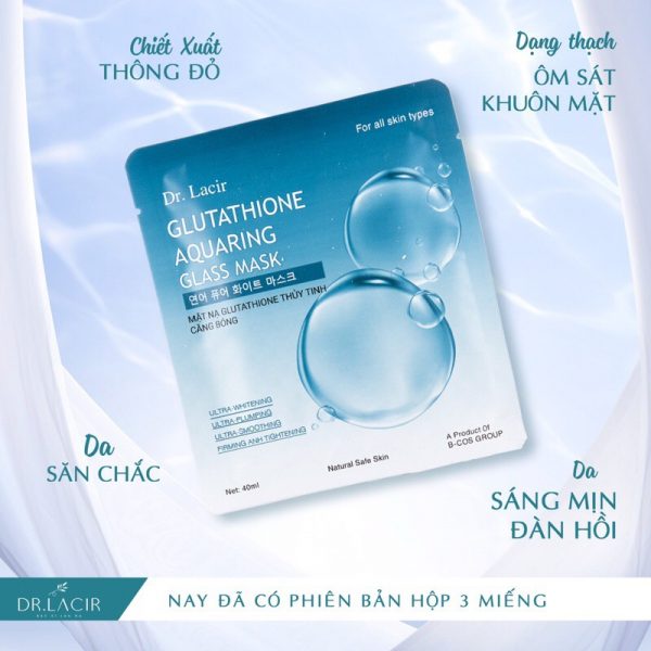 GLUTATHIONE AQUARING GLASS MASK DR LACIR ( MẶT NẠ THỦY TINH CĂNG BÓNG)