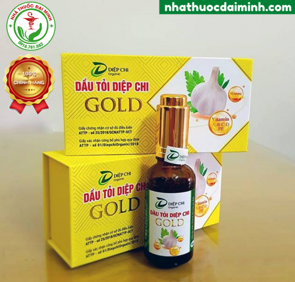 Dầu Tỏi Diệp Chi Gold 30ml - Hỗ Trợ Giảm Ho, Cảm, Sổ Mũi, Nghẹt Mũi Cho Bé