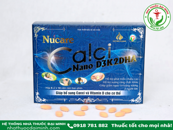 NUCARE CALCI NANO D3K2DHA - BỔ SUNG CANXI VÀ VITAMIN D CHO CƠ THỂ - Hộp 6 vỉ x 10 viên - Hình ảnh 7