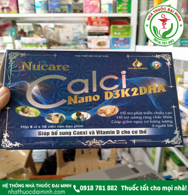 NUCARE CALCI NANO D3K2DHA - BỔ SUNG CANXI VÀ VITAMIN D CHO CƠ THỂ - Hộp 6 vỉ x 10 viên - Hình ảnh 6