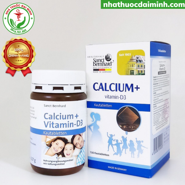 CANXI KẸO SOCOLA CALCIUM + VITAMIN D3 KAPPSELN