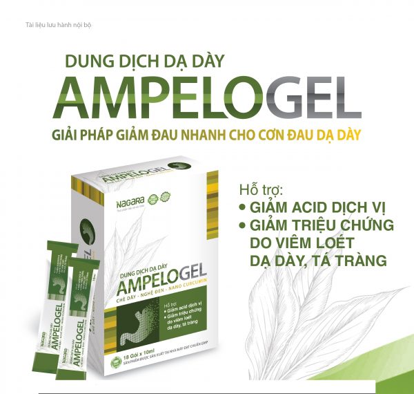 DUNG DỊCH DẠ DÀY AMPELOGEL - GIẢI PHÁP GIẢM ĐAU NHANH CƠN ĐAU DẠ DÀY