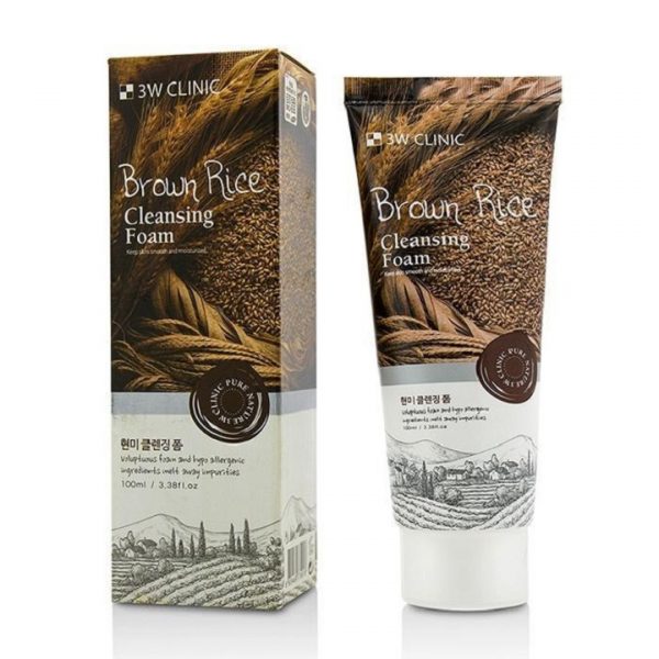 Rửa Mặt Chiết Xuất Từ Gạo 3W Clinic Brown Rice Foam Cleansing