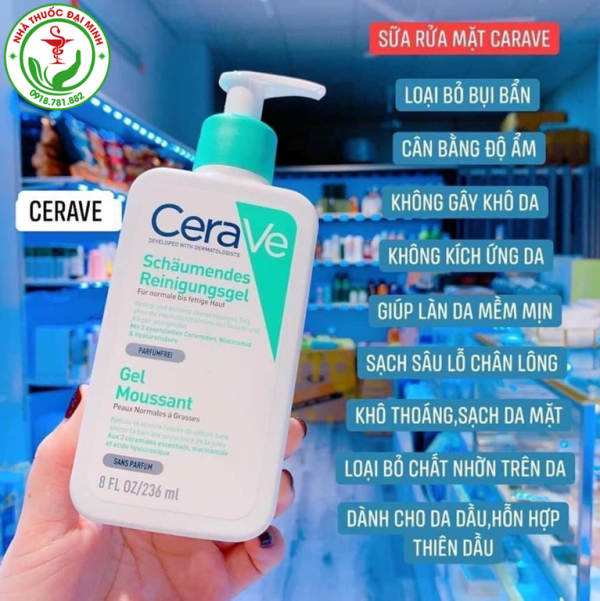 Sữa rửa mặt tạo bọt Cerave Foaming Facial Cleanser - Hình ảnh 3