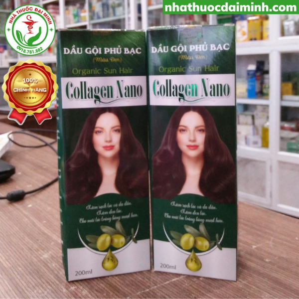 Dầu Gội Phủ Bạc Collagen Nano Lọ 200ml - Hình ảnh 2