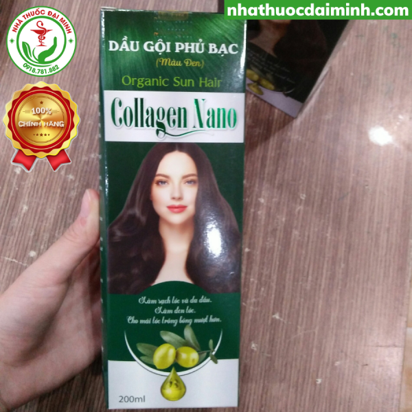 Dầu Gội Phủ Bạc Collagen Nano Lọ 200ml