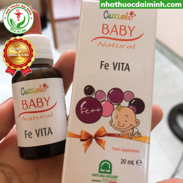 Sắt Nhỏ Giọt Cucciolo Baby Natural Fe VITA Lọ 20 ml - - Hình ảnh 5