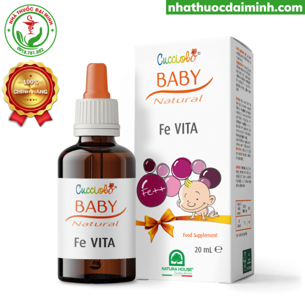 Sắt Nhỏ Giọt Cucciolo Baby Natural Fe VITA Lọ 20 ml - - Hình ảnh 2