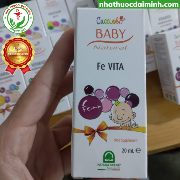 Sắt Nhỏ Giọt Cucciolo Baby Natural Fe VITA Lọ 20 ml - - Hình ảnh 3