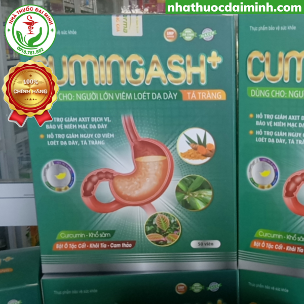 Viên Uống Cumingash+ Hộp 50 Viên - Giảm Các Triệu Chứng Dạ Dày, Tá Tràng - Hình ảnh 4