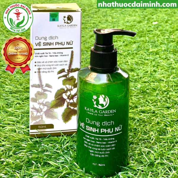 Dung Dịch Vệ Sinh Phụ Nữ Tía Tô Trầu Không Kayla Garden 150ml