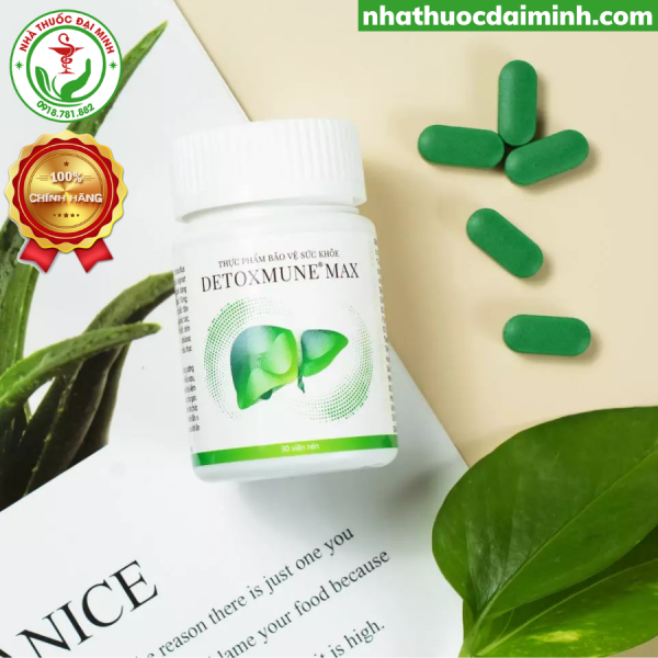 Viên Uống Detoxmune Max Lọ 30 Viên - Hỗ Trợ Bảo Vệ Gan