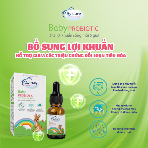 Men Vi Sinh Avisure Baby Probiotic Lọ 10ml - Giảm Rối Loạn Tiêu Hóa - - Hình ảnh 4