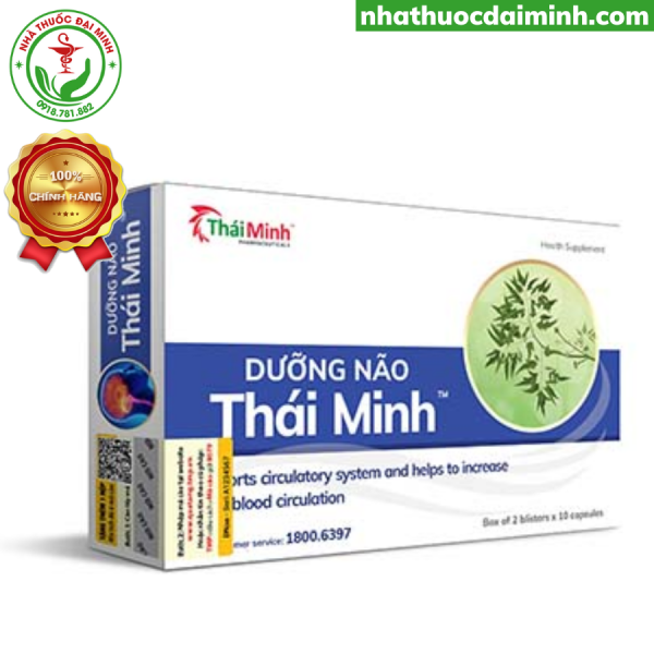 Dưỡng Não Thái Minh Hộp 20 Viên - Hỗ Trợ Hoạt Huyết, Tăng Cường Lưu Thông Máu Não - Hình ảnh 2