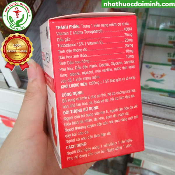 E Đỏ Medi Lọ 30 Viên - Bổ Sung Vitamin E, Chống Oxy Hóa, Hỗ Trợ Đẹp Da - Hình ảnh 4