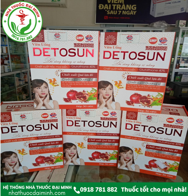 VIÊN UỐNG DETOSUN - DA SÁNG KHÔNG SỢ NẮNG