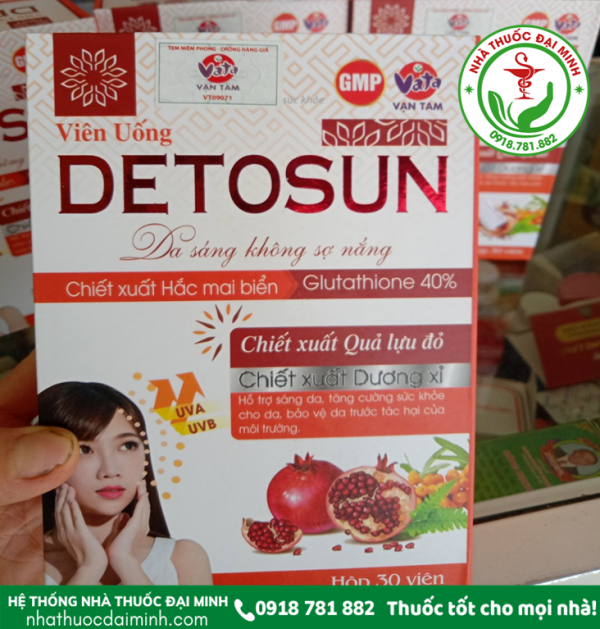 VIÊN UỐNG DETOSUN - DA SÁNG KHÔNG SỢ NẮNG - Hình ảnh 3