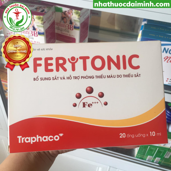 Sắt Nước Feritonic Traphaco Hộp 20 Ống