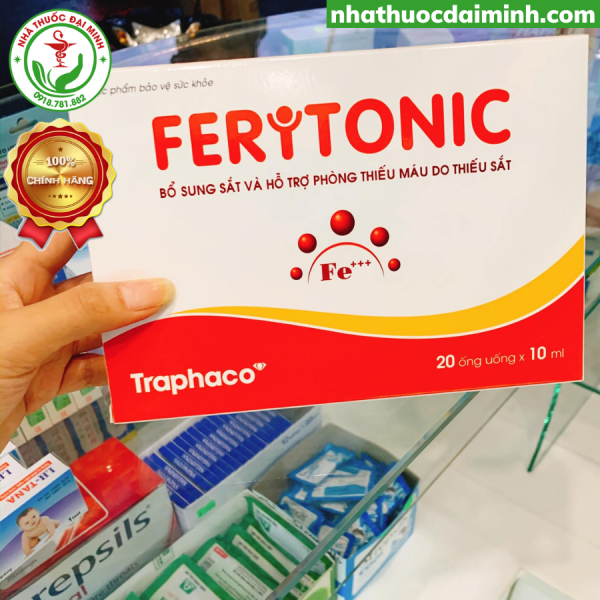 Sắt Nước Feritonic Traphaco Hộp 20 Ống - Hình ảnh 2