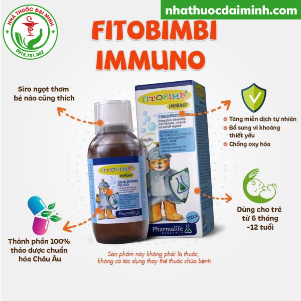 Fitobimbi Immuno Lọ 200ml - Hỗ Trợ Tăng Cường Đề Kháng Cho Trẻ - - Hình ảnh 2