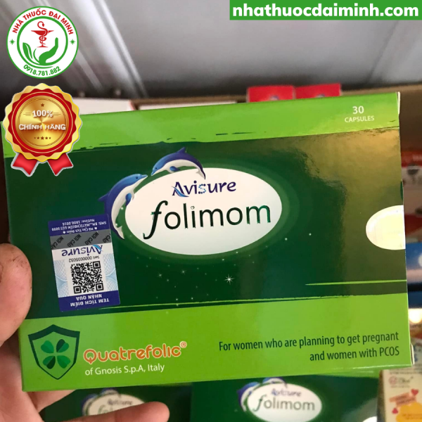 Avisure Folimom Hộp 30 Viên - hỗ trợ tăng khả năng thụ thai ở phụ nữ bị buồng trứng đa nang - - Hình ảnh 4