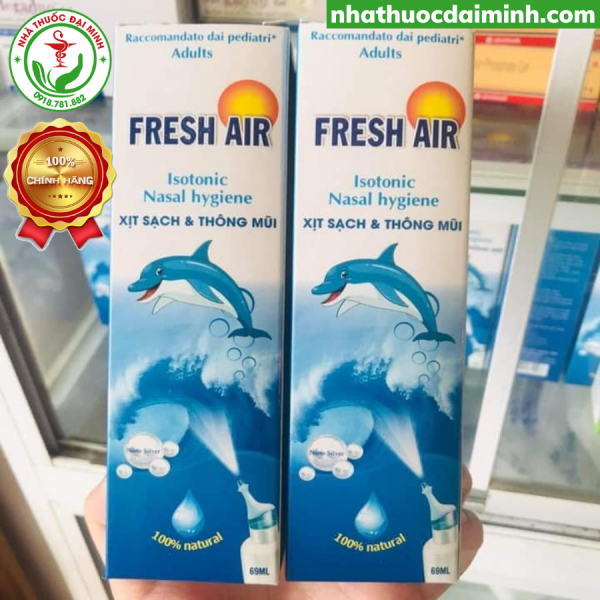 Xịt mũi cá heo xanh FRESH AIR Lọ 69ml