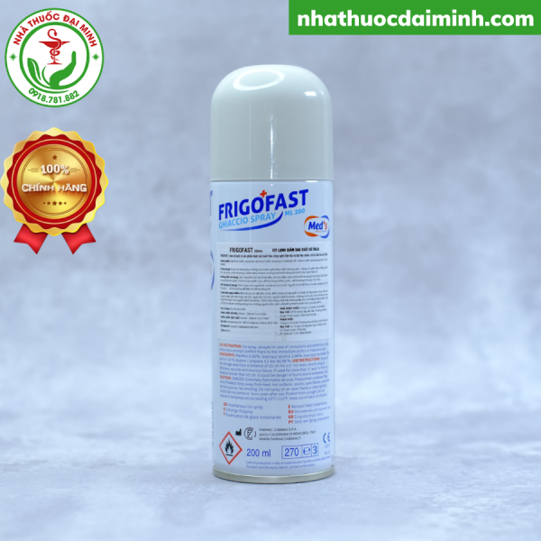 Xịt Lạnh Frigofast Spray Lọ 200ml - Làm Lạnh, Giảm Đau Tức Thì - Hình ảnh 6