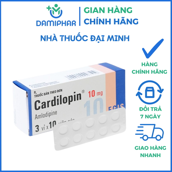 Thuốc Điều Trị Huyết Áp Cardilopin 10mg