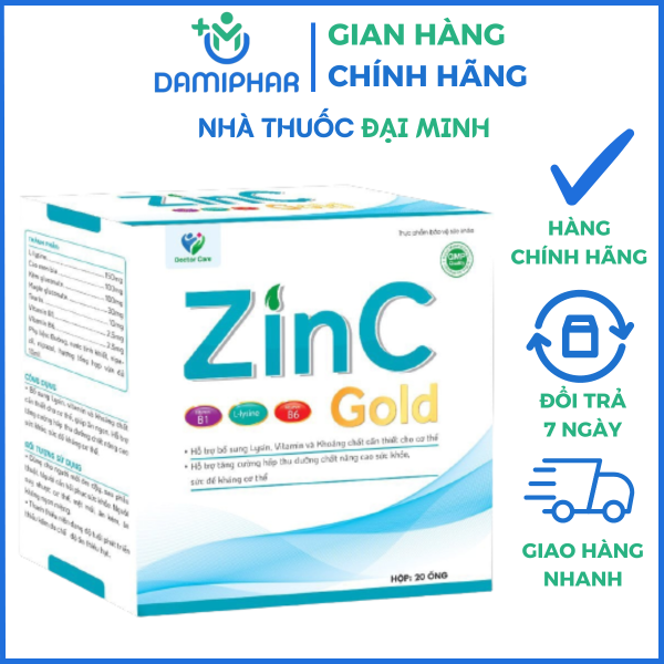 Kẽm Nước ZinC Gold Doctor Care Hộp 20 Ống