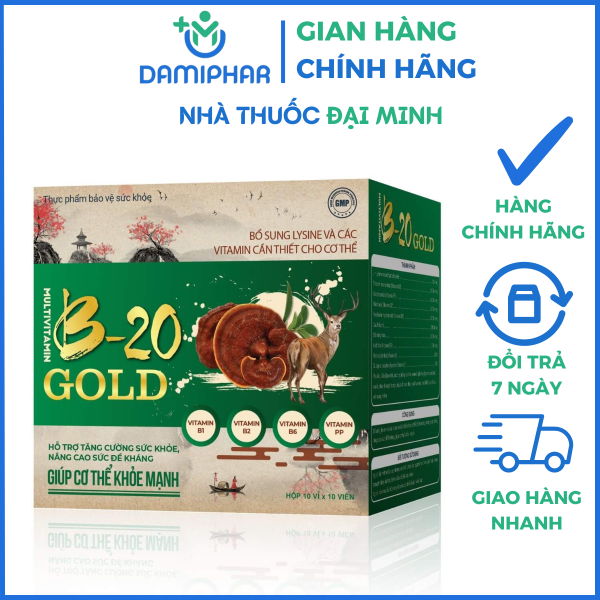 Viên Bổ Multivitamin B-20 Gold Hộp 100 Viên -