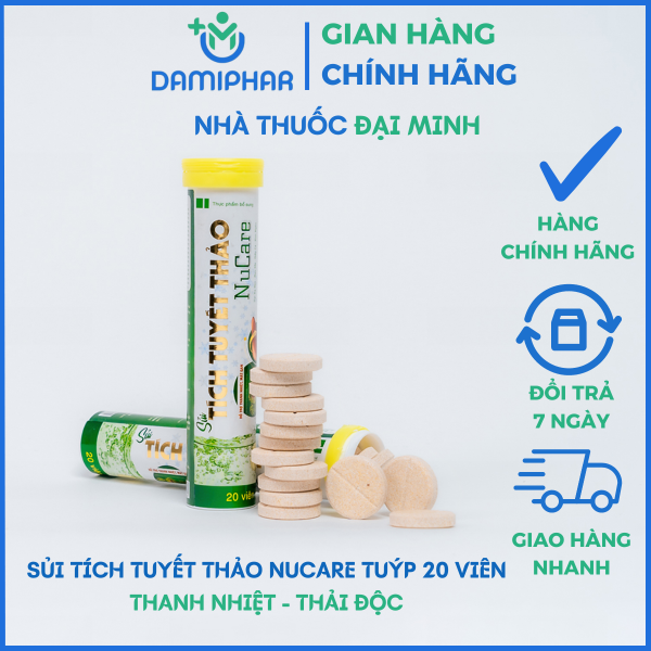 Sủi Tích Tuyết Thảo Nucare Lọ 20 Viên