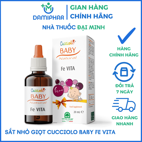 Sắt Nhỏ Giọt Cucciolo Baby Natural Fe VITA Lọ 20 ml -