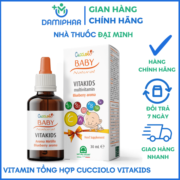 Vitamin Tổng Hợp Cucciolo Baby Natural VITAKIDS Multivitamin Lọ 30 ml