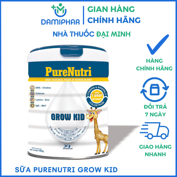 SỮA PURENUTRI GROW KID - SẢN PHẨM DINH DƯỠNG ĐẶC BIỆT DÀNH CHO TRẺ TỪ 1 TUỔI TRỞ LÊN