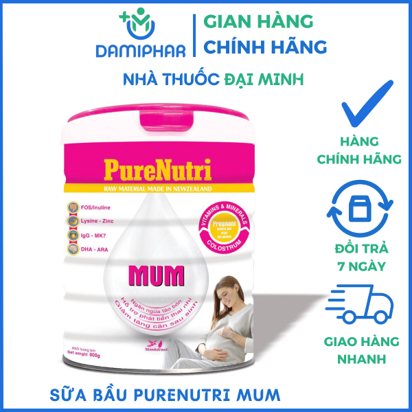 SỮA PURENUTRI MUM - SẢN PHẨM DÀNH CHO MẸ TỪ NGÀY ĐẦU MANG THAI (VỊ VANI)