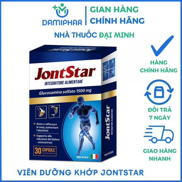 Viên Bổ Khớp Jontstar Glucosamin 1500mg Hộp 30 Viên - Bảo Vệ Sụn Khớp