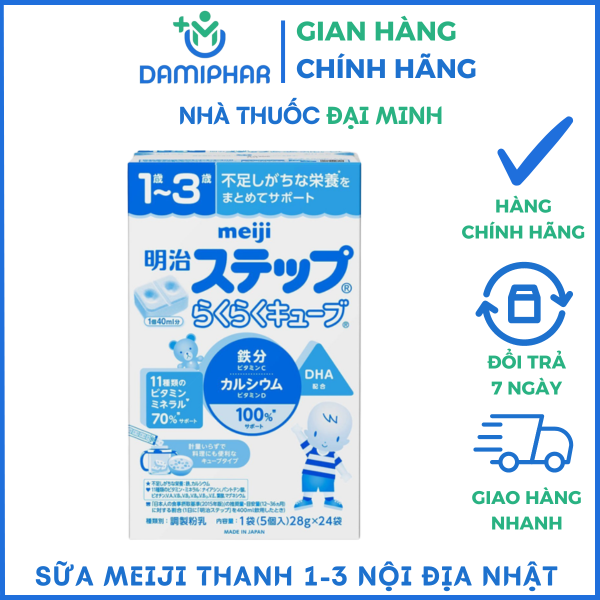 Sữa Meiji Thanh 1-3 Hộp 24 Thanh