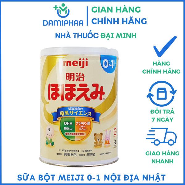 Sữa Bột Meiji 0-1 Lon 800g Nội Địa Nhật