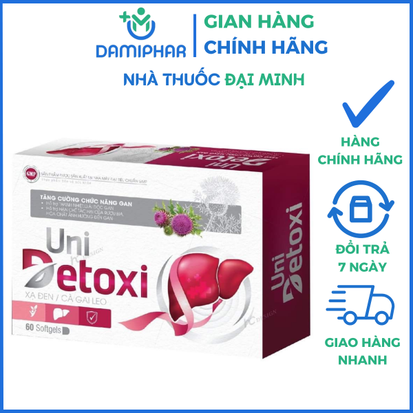 Bổ Gan Uni Detoxi Hộp 60 Viên