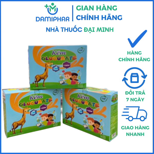 Kẽm Gluconate Hộp 20 Ống - Giúp Bé Ăn Ngon, Tăng Sức Đề Kháng -