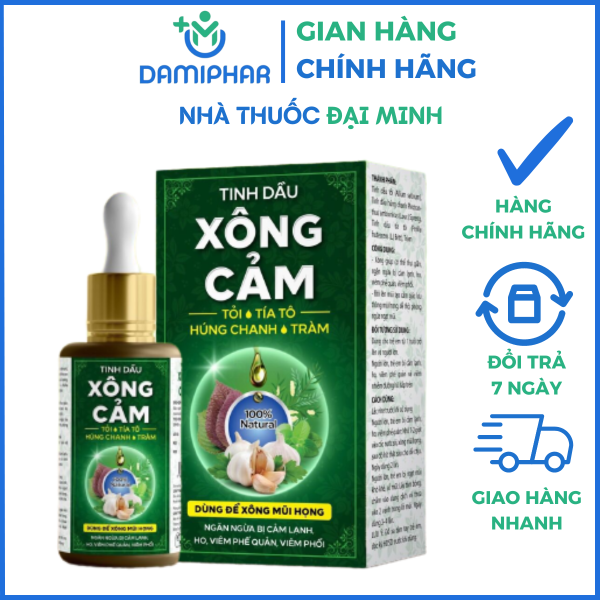 Tinh Dầu Xông Thảo Mộc Tỏi Tía Tô Húng Chanh Tràm Lọ 30ml -