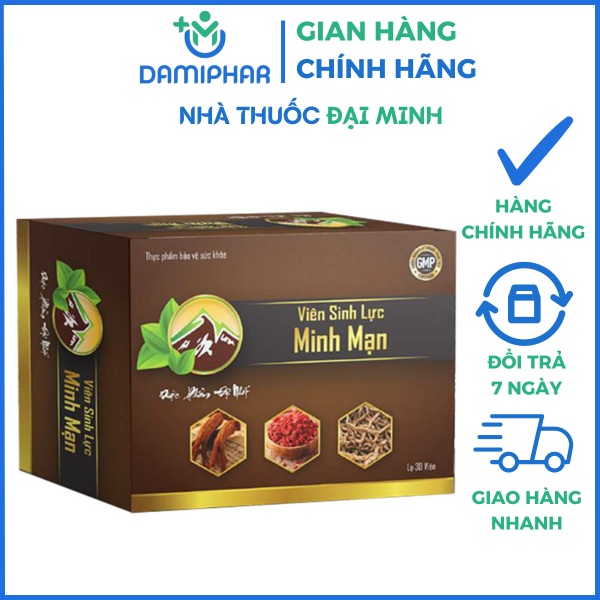 Viên Sinh Lực Minh Mạn Lọ 30 Viên - Hỗ Trợ Bổ Thận & Tráng Dương, Tăng Cường  Sinh Lý -