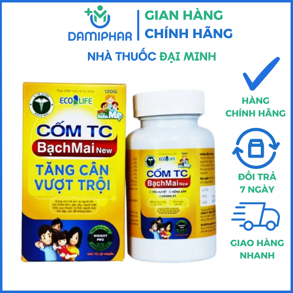 CỐM TĂNG CÂN BẠCH MAI LỌ 120G - Hộp 1 lọ 120g,Việt Nam