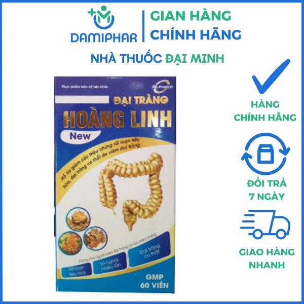 Đại Tràng Hoàng Linh New Lọ 60 Viên - Hỗ Trợ Giảm Các Triệu Chứng Rối Loạn Tiêu Hóa -