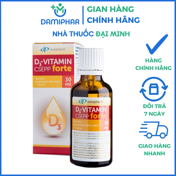 Vitamin D3 Forte VitaPlus Lọ 30ml - Bổ Sung Vitamin D Hỗ Trợ Chống Còi Xương -